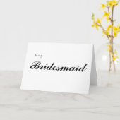 zu meiner Bridesmaid Karte (Gelbe Blume)