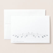 Zu meiner Ehefrau auf unserer JubiläumsSilberstrei Folienkarte (Rückseite mit Umschlag)