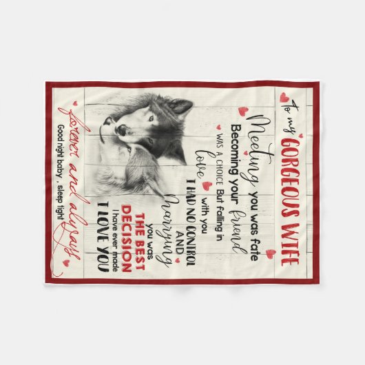 Zu meiner Ehefrau Blanket Fleecedecke (Vorderseite (Horizontal))