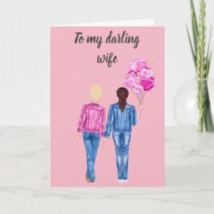 Zu meiner Ehefrau Freundin am Valentinstag Feiertagskarte