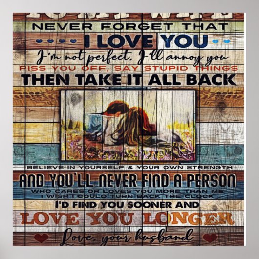 Zu meiner Ehefrau Geburtstagsgeschenk , Poster (Vorne)