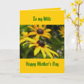 Zu meiner Ehefrau, Glückliche Muttertagskarte Karte (Gelbe Blume)