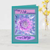 Zu meiner Ehefrau - Glücklicher 11. Jahrestag Karte (Gelbe Blume)