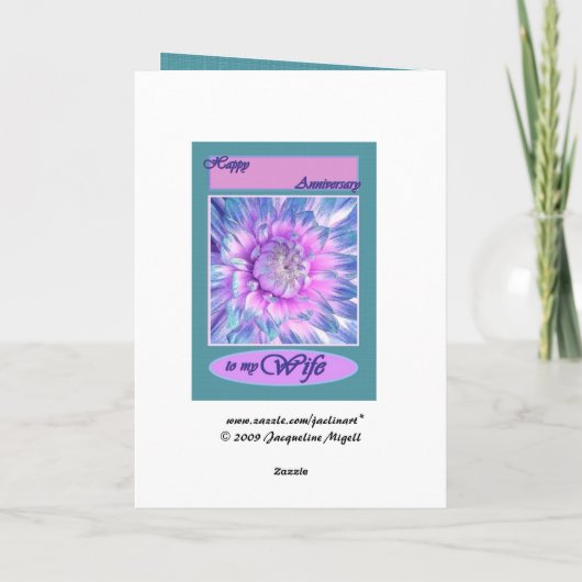 Zu meiner Ehefrau - glücklicher 25-jähriger Geburt Karte (Rückseite)