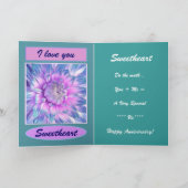 Zu meiner Ehefrau - glücklicher 35-jähriger Geburt Karte (Innenseite)