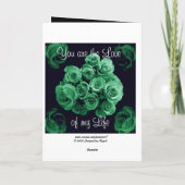 Zu meiner Ehefrau - glücklicher Jahrestag Karte (Rückseite)