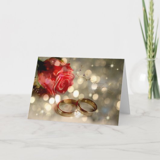 Zu meiner Ehefrau - Hochzeits-Tagesheirat Karte (Vorderseite)