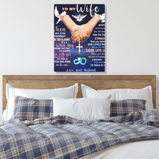 zu meiner Ehefrau. Ich werde immer bei dir sein Leinwanddruck (Insitu (Schlafzimmer))