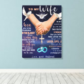 zu meiner Ehefrau. Ich werde immer bei dir sein Leinwanddruck (Insitu (Holzboden))