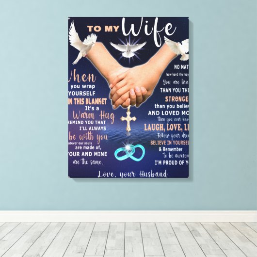 zu meiner Ehefrau. Ich werde immer bei dir sein Leinwanddruck (Insitu (Holzboden))