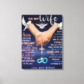 zu meiner Ehefrau. Ich werde immer bei dir sein Leinwanddruck (Vorderseite)