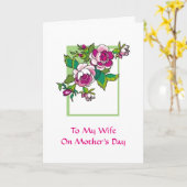 Zu meiner Ehefrau Mütter Tag Karte (Gelbe Blume)