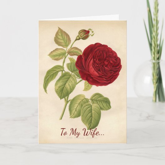 Zu meiner Ehefrau Valentine Feiertagskarte (Vorderseite)