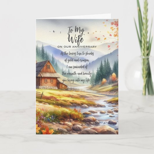 Zu meiner Ehefrau zum Jahrestag Dankeskarte (Vorderseite)