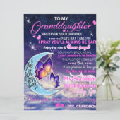 Zu meiner Enkelin Butterflies Geburtstagsgeschenki Menükarte (Stehend Vorderseite)