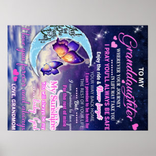 Zu meiner Enkelin Butterflies Geburtstagsgeschenki Poster