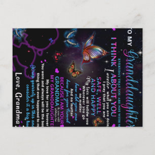 Zu meiner Enkelin Butterflies Geburtstagsgeschenki Postkarte