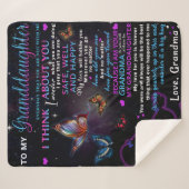 Zu meiner Enkelin Butterflies Geburtstagsgeschenki Sherpadecke (Vorderseite (Horizontal))