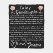 Zu meiner Enkelin PEONY Personalisiert Blanket Fleecedecke (Vorderseite)