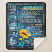 Zu meiner Enkelin Sonnenblumengeschenk, Babygesche Sherpadecke (Vorderseite)