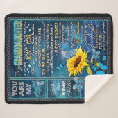 Zu meiner Enkelin Sonnenblumengeschenk, Babygesche Sherpadecke (Vorderseite (Horizontal))