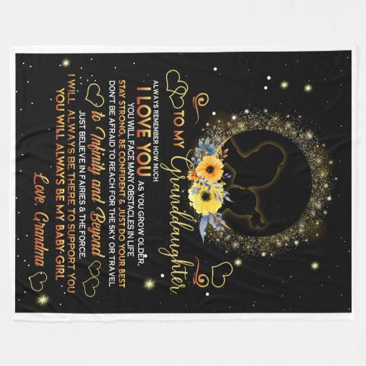 Zu meiner Enkelin wirst du immer ein kleines Mädch Fleecedecke (Vorderseite (Horizontal))