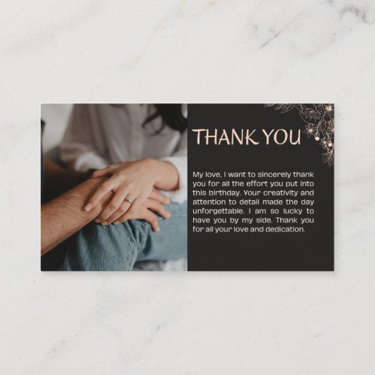 Zu meiner geliebten Ehefrau an Ihrem besonderen Ta Begleitkarte (Rückseite)