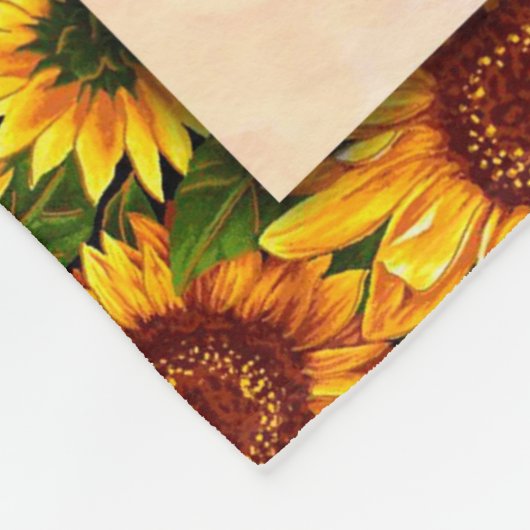 zu meiner Großtochter Sonnenblumengeschenk von Oma Fleecedecke (Ecke)