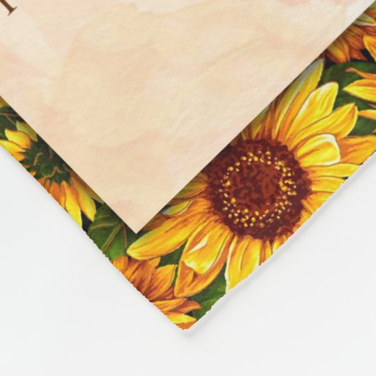 zu meiner Großtochter Sonnenblumengeschenk von Oma Fleecedecke (Ecke)