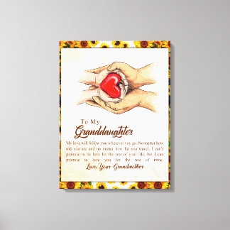 zu meiner Großtochter Sonnenblumengeschenk von Oma Leinwanddruck