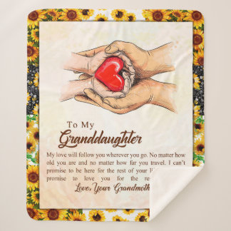 zu meiner Großtochter Sonnenblumengeschenk von Oma Sherpadecke