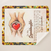 zu meiner Großtochter Sonnenblumengeschenk von Oma Sherpadecke (Vorderseite (Horizontal))