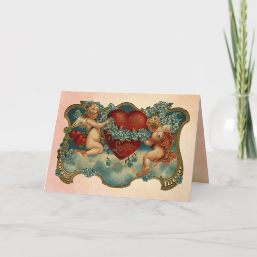 Zu meiner Karte LiebeVintagen Valentines Tages (Vorderseite)