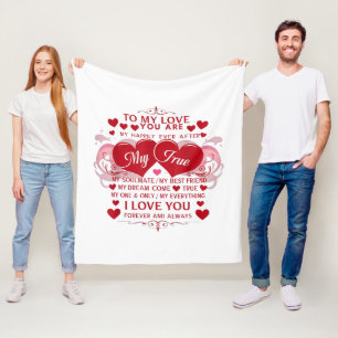 Zu meiner Liebe Liebe ich Sie für immer und immer Fleecedecke