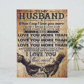 Zu meiner Liebe mein Ehemann | Niedliche Zitate | Menükarte (Stehend Vorderseite)