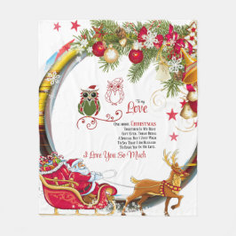 Zu meiner Liebe Noch ein Weihnachten zusammen Fleecedecke