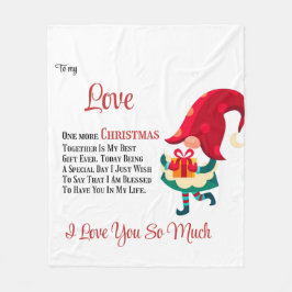 Zu meiner Liebe Noch ein Weihnachten zusammen Fleecedecke