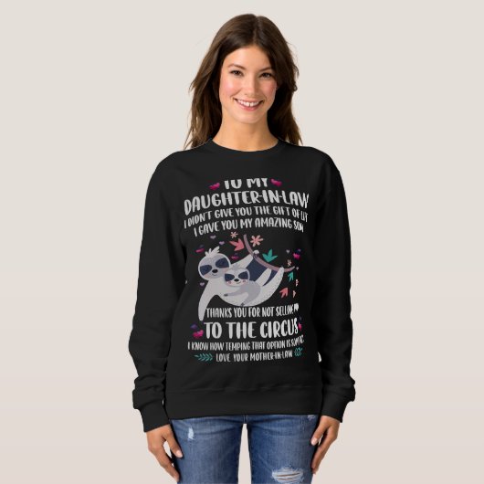 Zu meiner lieben Juristentochter habe ich dir mein Sweatshirt (Vorne ganz)