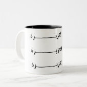 Zu meiner lieben Mama - Arabisch Zweifarbige Tasse (Vorderseite Links)