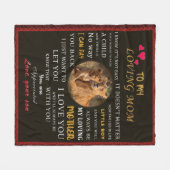 Zu meiner liebenden Mama von Son Fleecedecke (Vorderseite (Horizontal))