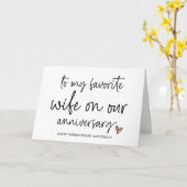 Zu meiner Lieblings-Ehefrau unser Jubiläum von Hus Karte (Gelbe Blume)