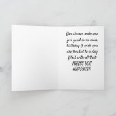 **ZU MEINER "LIEBLINGSGEFÄHRDUNG" AM GEBURTSTAG KARTE (Innenseite)