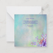 zu meiner Lilec Lavender Bride Maid Mitteilungskarte (Rückseite)