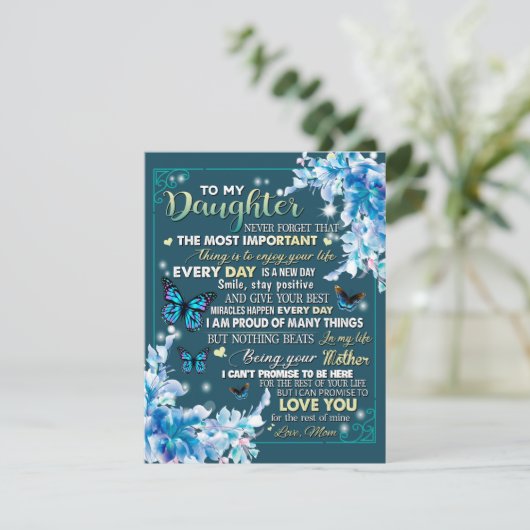 Zu meiner Mama Geschenk, Tochter und Mama, Schmett Einladung (Stehend Vorderseite)