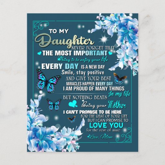 Zu meiner Mama Geschenk, Tochter und Mama, Schmett Flyer (Vorne)