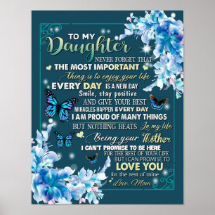 Zu meiner Mama Geschenk, Tochter und Mama, Schmett Poster