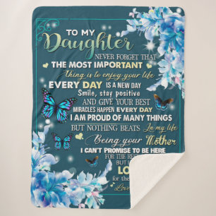Zu meiner Mama Geschenk, Tochter und Mama, Schmett Sherpadecke