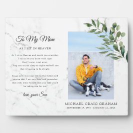 Zu meiner Mama | Greenery Keepake Memorial Foto Fotoplatte