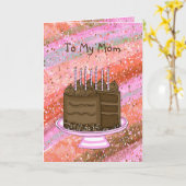 Zu meiner Mama | Happy Birthday Karte (Gelbe Blume)