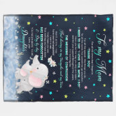 Zu meiner Mama kleine Elefantendecke, Mama-Decke Fleecedecke (Vorderseite (Horizontal))